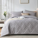 7-Piece Queen/King Medium-Firm Down Alternative Comforter Set – All-Season Cozy Bedding Ensemble