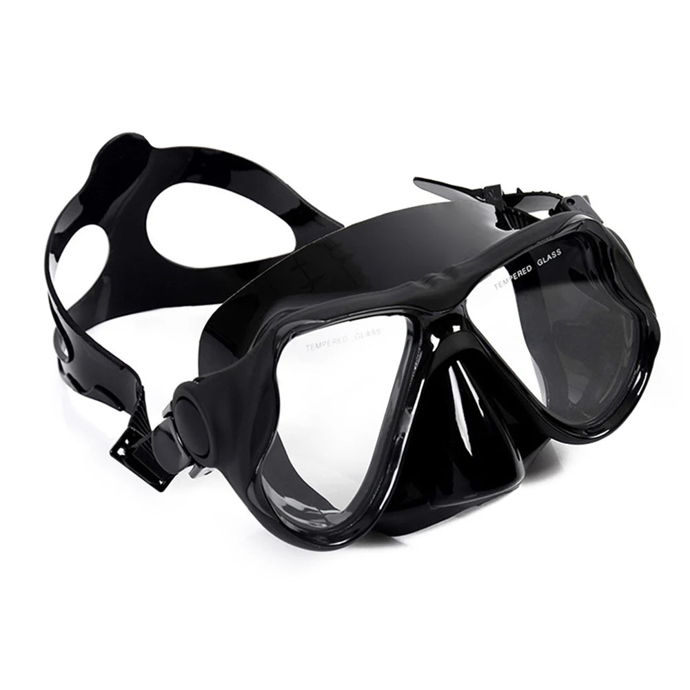 Diving Mask & Breathing Tube Set – Large Silicone Frame, Anti-Fog, UV Protection Snorkel Gear for Adults