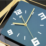Modern Metal Large Wall Clock – Silent Digital Hanging Clock with Pendulum for Home Art Décor