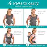Flip 4-in-1 Convertible Baby Carrier & Crossbody Diaper Bag – Adjustable Ergonomic Babywearing Essential for Newborns