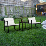 “3-Piece Outdoor Wicker Rocking Chair Set with Cushions & Side Table – Rattan Patio Furniture for Porch & Garden”