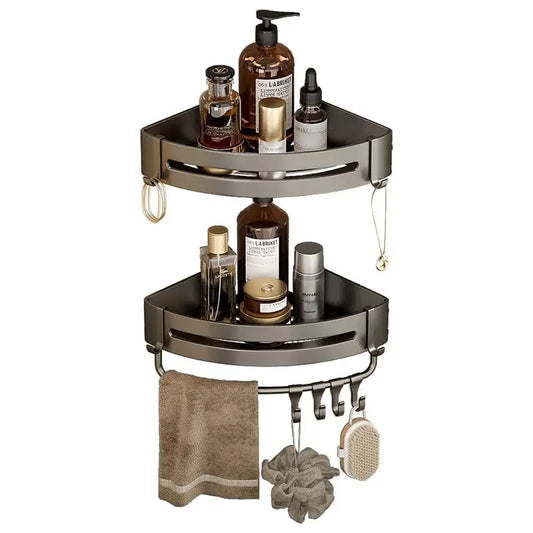 Triangle Adhesive Corner Shower Caddy Set (1/2/3 pcs) – No-Drill Wall Mounted Bathroom Shelves