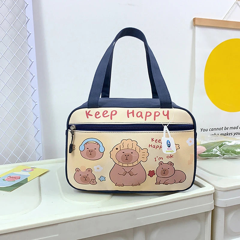 Kawaii Capybara Insulated Lunch Tote – Stylish, Thermal & Portable