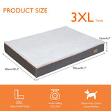 Large Orthopedic Dog Bed – Padded Foam Cushion Pet Bed with Washable Cover & Support Pillow for Dogs”