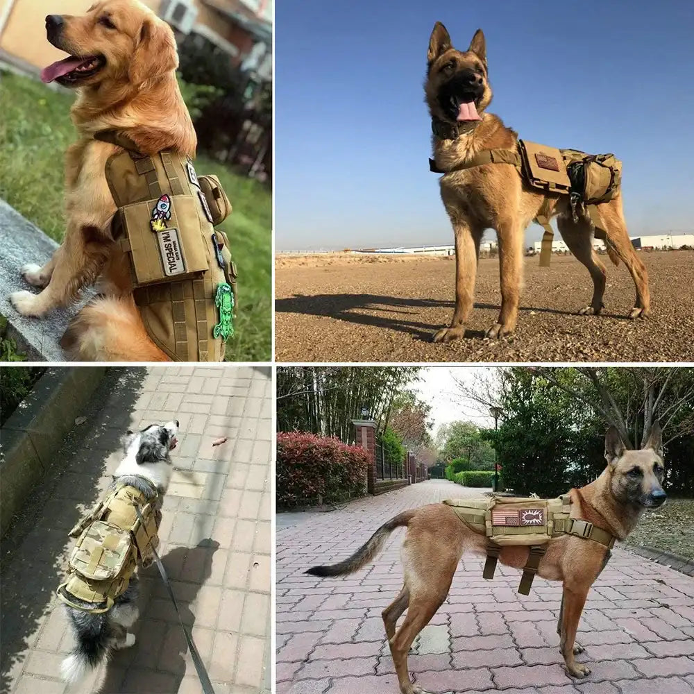 12-Piece Tactical Patch Bundle – Personalized Name ID Tags & Stickers for Dog Vest, Harness & Collar”