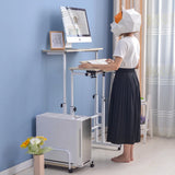🖥️ Adjustable Laptop Stand Desk – 60cm Stand-Up Computer Desk with Rollers for Home Office & Study