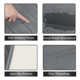 Absorbent Memory Foam Long Bathroom Rug – Striped Design, Non-Slip Runner (40-120 cm) 🧼