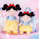 9-Inch Plush Backpack for Baby Girls – Red Bow Princess Doll Bag | Soft Cute Plush School Bag Gift for Toddlers & Preschool Girls
