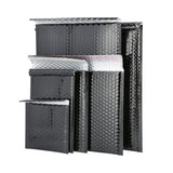 500 Pack Metallic Black Poly Bubble Mailers – 7″×6.75″ Extra-Wide Glamour Padded Envelopes for Secure Shipping