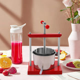 0.8 Gallon Stainless Steel Manual Press – Cheese, Herb, Fruit & Wine Press Machine for Juice, Vegetables & Olive Oil Extraction