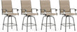 “5-Piece Outdoor High-Top Bar Set – Waterproof Bar-Height Table & 4 Chairs Bistro Patio Set in Light Blue”