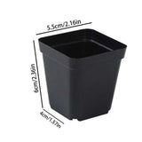 Reusable 50-Piece Square Seeding Cups Starter Pots with Drainage Holes – Nursery Planting Set