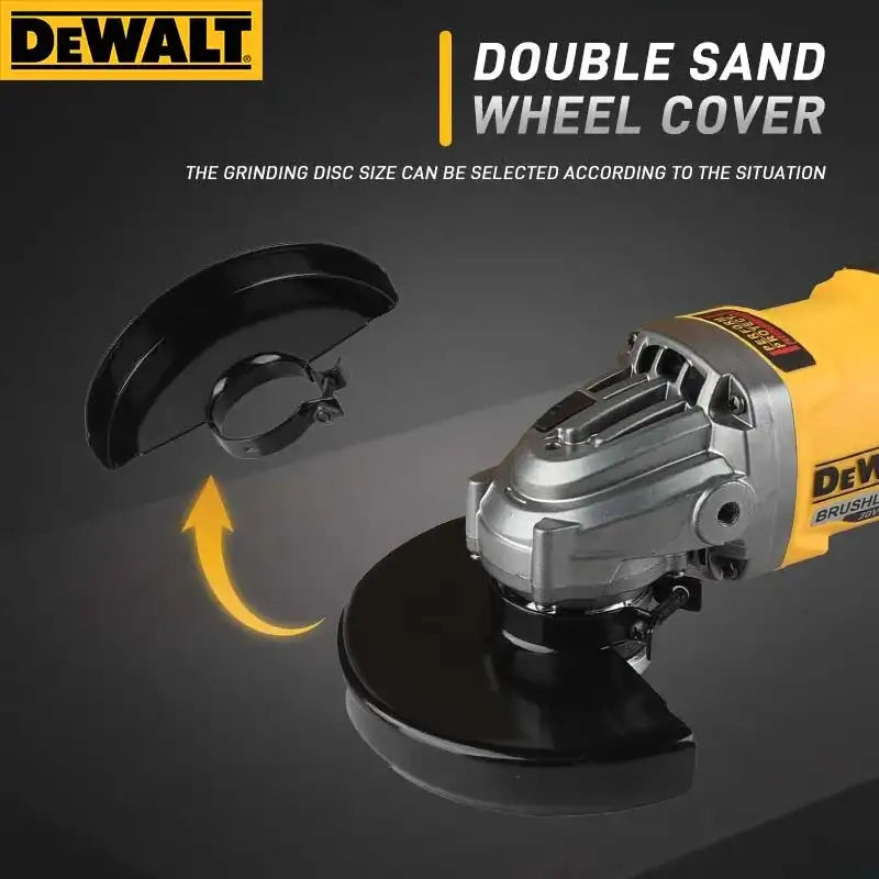 DEWALT DCG414 Brushless Angle Grinder – 125 mm / 4½″-6″ Disc, 9,000 RPM, Kickback Brake