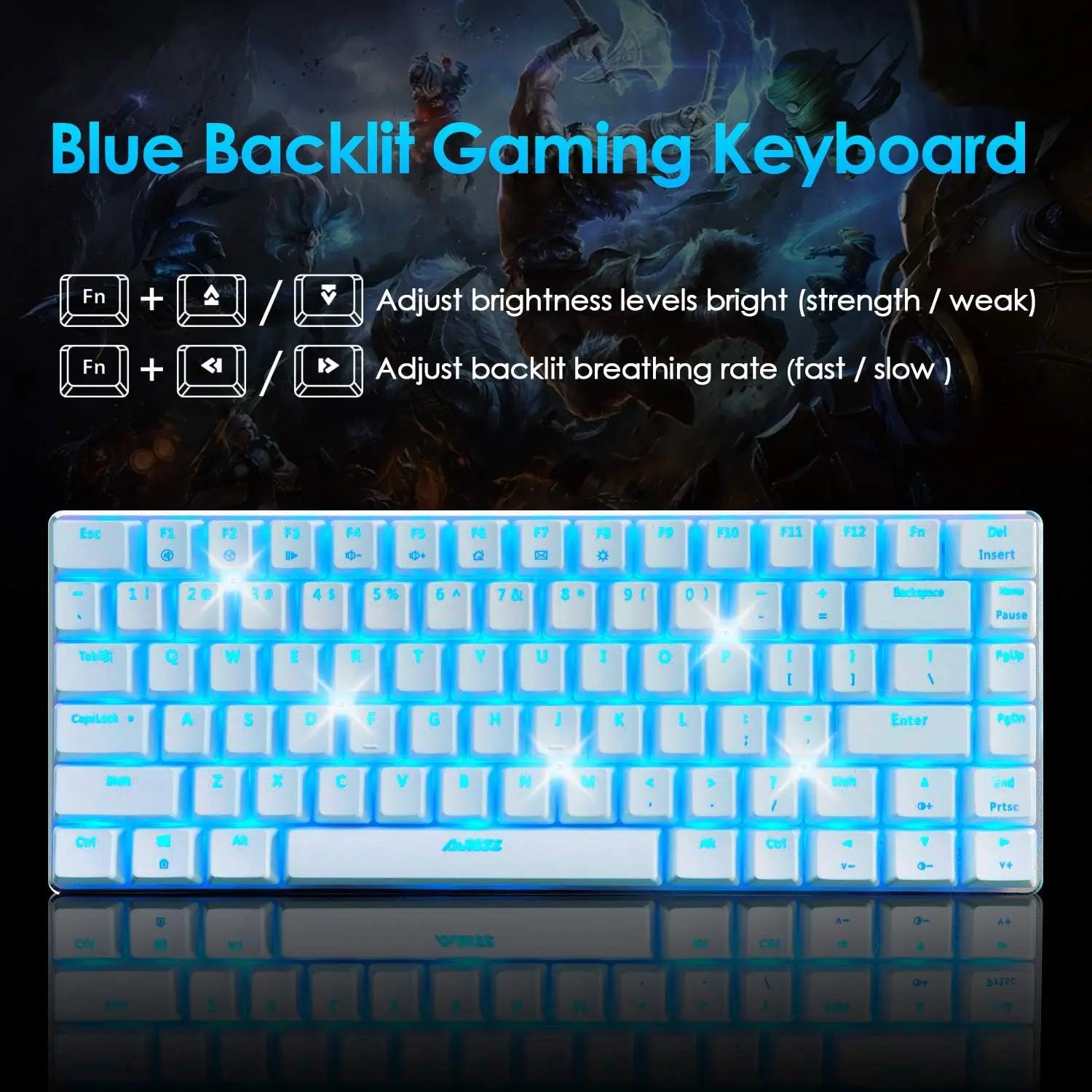 Ziyou Lang Wired Gaming Keyboard and Mouse Combo – Blue LED Backlit Mechanical Keyboard with Precision Gaming Mouse