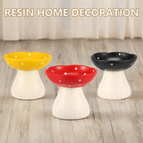 Mushroom Raised Cat Bowl – Elevated Food & Water Dish with Anti-Overturning Stand for Neck Protection