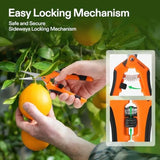 6.5-Inch Gardening Scissors Hand Pruner – Straight Stainless Steel Blades, Ergonomic Orange Grip (1-Pack)