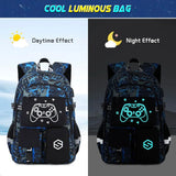 Cool Luminous Boys Backpack Set – 3-Piece Light-Up School Bag with Lunch Box & Pencil Case | Durable School Bag for Kids