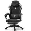 Dowinx Fabric Gaming Chair – Breathable Computer Chair with Pocket Spring Cushion, Massage Lumbar Pillow & Retractable Footrest