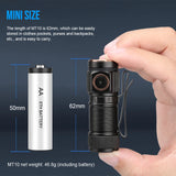 TrustFire MT10 Rechargeable LED EDC Flashlight – 1000 Lumens, USB-C Charging, Compact Torch with Magnetic Tail