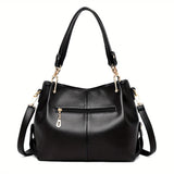 Women’s Large-Capacity Retro Tote Bag – Single Shoulder Crossbody Convertible Commuter Bag