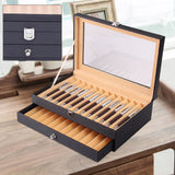 Leather Fountain Pen Display Case – 24-Pen Storage & Organizer Box