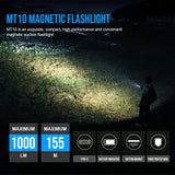 TrustFire MT10 Rechargeable LED EDC Flashlight – 1000 Lumens, USB-C Charging, Compact Torch with Magnetic Tail