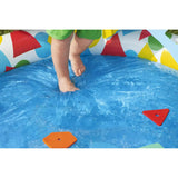 Inflatable Kids Pool 47″×46″×18″ – Splash & Learn Children’s Backyard Water Fun