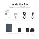 GL.iNet Slate 7 Dual-Band Wi-Fi 7 Travel Router – Touchscreen, Dual 2.5G Ports, Compact & Secure