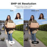 LNDU Security CL01 SoloCam – 4K Wireless Battery Camera with 5200mAh Battery & AI Detection for 180-Day Outdoor Protection