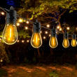 String Light S14 – 200ft Outdoor Festoon Garland with 60 LEDs, E12 Retro Patio Lights for Garden & Wedding Décor