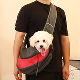 Portable Mesh Pet Shoulder Bag – Breathable Crossbody Cat & Dog Carrier Chest Backpack for Travel & Daily Walking