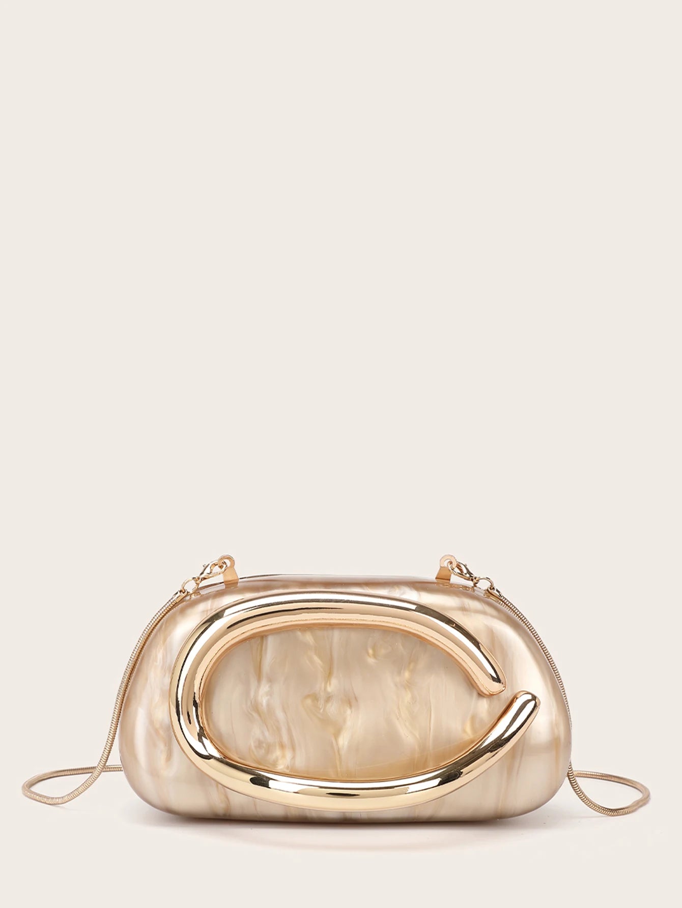 Women’s Gold-Closure Evening Clutch – Elegant Box Handbag for Weddings, Parties & Formal Events