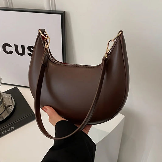 Women’s Moon-Shaped Crossbody Shoulder Bag – High-End Single Shoulder Luxury Design