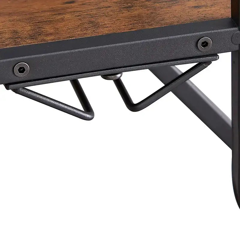 11-Bottle 5-Tier Freestanding Wine Baker’s Rack with Glass Holder & Storage Shelves