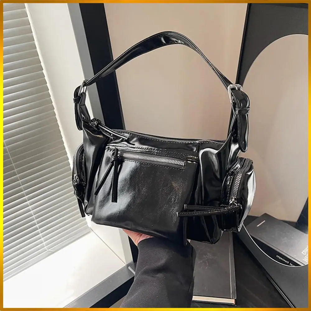 Women’s Soft PU Leather Under-Arm Hobo Bag – Multi-Pocket Tote for Work, Shopping & Travel