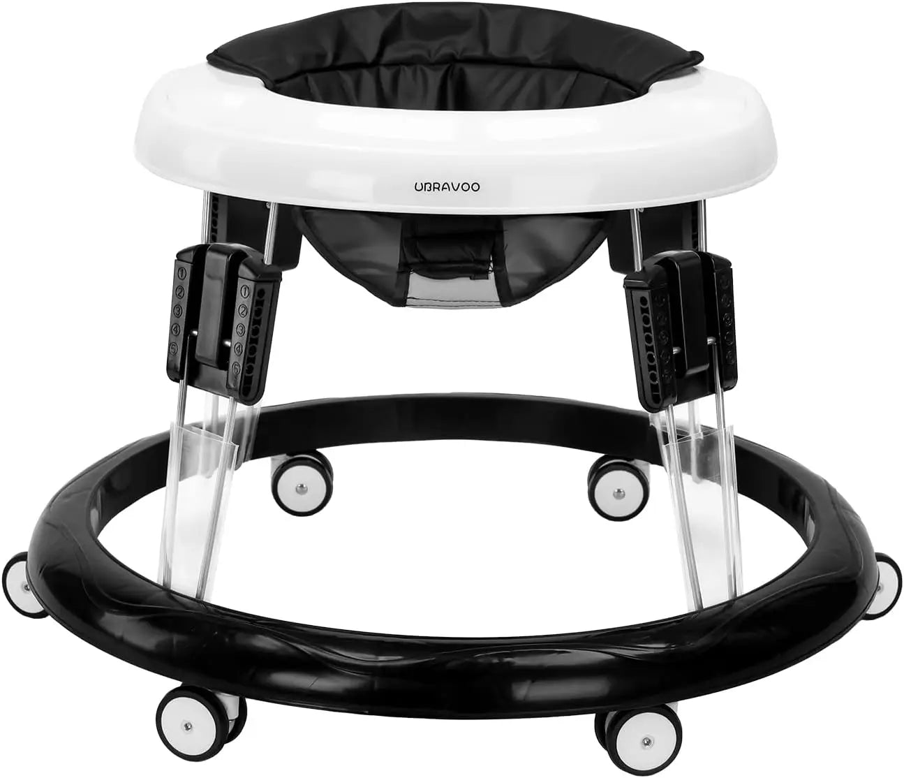 Ubravoo Round Baby Walker – Adjustable Folding Toddler Walker with 9 Height Levels, Universal Wheels & Compact Design (6–18 Months)