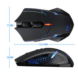 2.4GHz Wireless Gaming Mouse – Ergonomic Optical Mouse with USB Receiver, 7 Buttons & Adjustable 800–2400 DPI for Laptop/PC