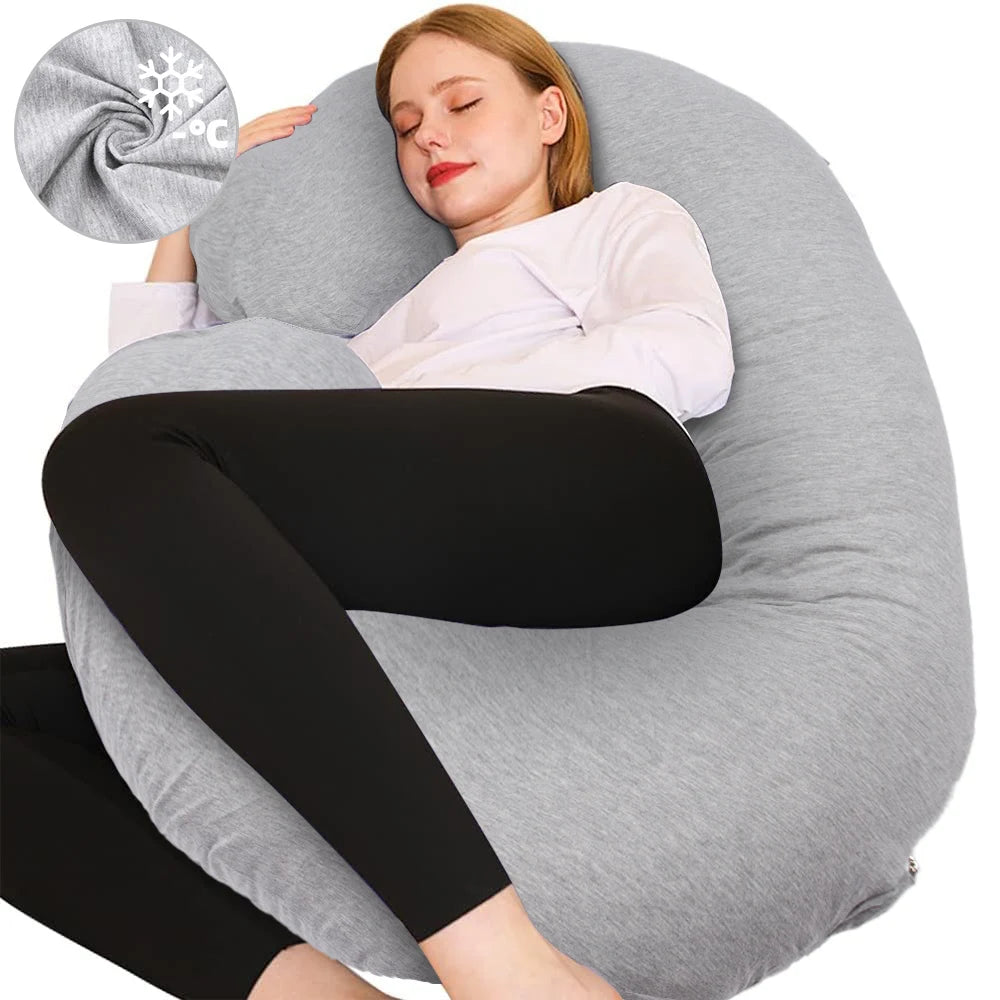 Pregnancy Body Pillow for Sleeping – Large U-Shaped Maternity Pillow for Full Body Support & Comfortable Rest