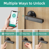Viladepot Smart Lock – Fingerprint & App Control Door Lock with Touchscreen Keypad