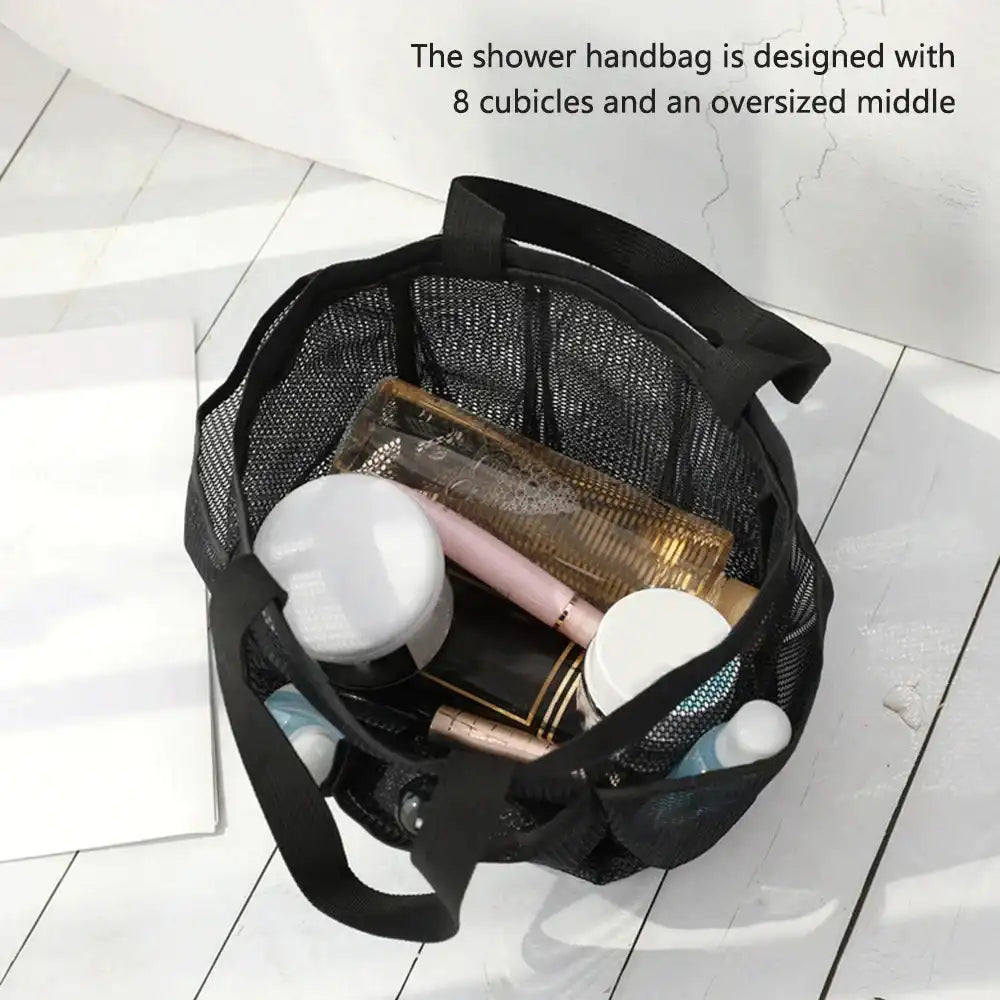 “Portable Hanging Shower Caddy Bag – Large Capacity Toilet & Bath Storage for Dorm, Gym & Camping”