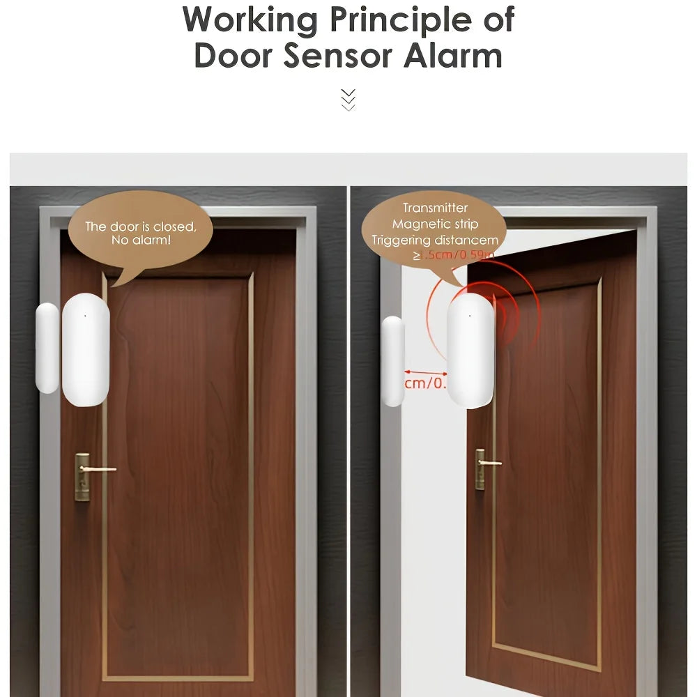 🚪 Tuya Wi-Fi Smart Door Sensor – Open/Close Detector with Smart Life App Control & Home Security Alarm System