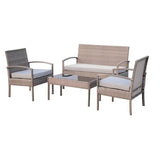 “Patio Furniture Set with Cushions – Outdoor Sofa, Chairs & Tea Table for Garden, Deck & Summer Relaxation”