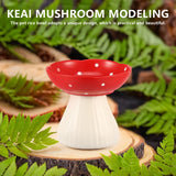 Mushroom Raised Cat Bowl – Elevated Food & Water Dish with Anti-Overturning Stand for Neck Protection