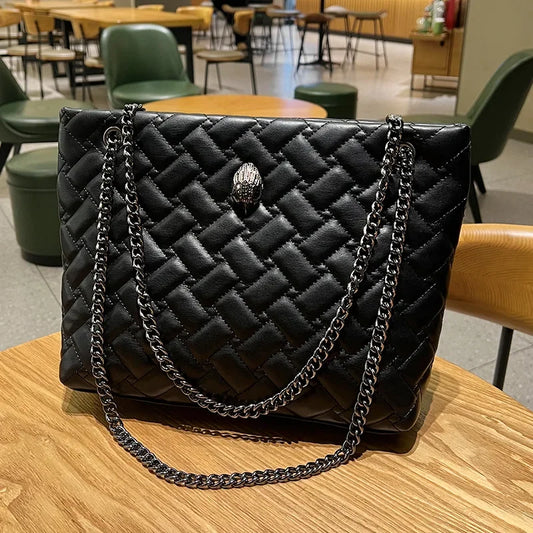 2024 Eagle-Head Chain Shoulder & Crossbody Bag – Diamond-Quilted Women's Handbag