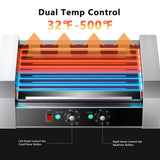 Commercial 18-Hot Dog Roller Grill – 7 Non-Stick Rollers, Dual Zone Control, 900 W, PFOA & PFAS Free