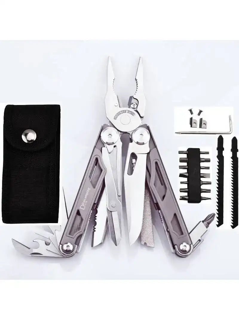 DAICAMPING DL30 Multi-Tool Set – Replaceable Parts, Pliers, Folding Knife & Cutter Survival Multi-Tool