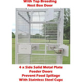 Large Stylish Dome-Top Bird Cage – Durable Wrought Iron Parrot & Finch Cage with Stand for Macaws, Cockatoos & Medium Birds