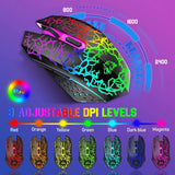 MambaSnake X Ziyou Lang Wireless Keyboard & Mouse Combo – Rechargeable 64-Key Compact RGB LED Backlit Set