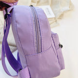 Women’s Preppy Style Nylon Mini Backpack – Solid Color School & Travel Rucksack