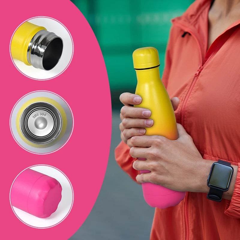 Double-Wall Stainless Steel Sport Water Bottle 500 ml – Leak-Proof, Hot & Cold Insulated